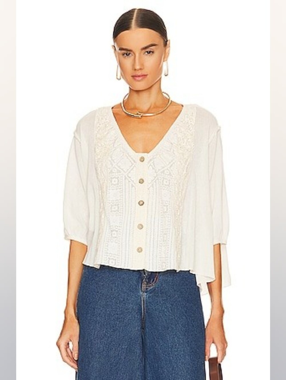 Free People Mae Top In Ivory NWT Small